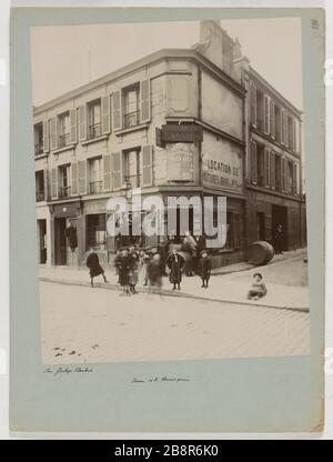 EDIFICIO, 16 RENNEQUIN STREET, ALL'ANGOLO DI RUE Gustave Flaubert-, 17 ° DISTRETTO, PARIGI Immeuble, 16 rue Rennequin, à l'angle de la rue Gustave-Flaubert. Parigi (XVIIème arr.), 1898 (avril). Union Photographique Française. Parigi, musée Carnavalet. Foto Stock