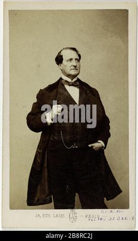 Ritratto di Pierre Lafont Darling, (1797-1873), (attore) Ritratto di Lafont Pierre-Chéri (1797-1873), acteur. Photographie de Léon Cremière (1831-1913). Carte de visite. Tirage sur papier albuminé. 1860-1890. Parigi, musée Carnavalet. Foto Stock