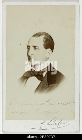 Ritratto di Pierre Lafont Darling, (1797-1873), (attore) Ritratto di Lafont Pierre-Chéri (1797-1873), acteur. Fotografie di Théodore Saglio. Carte de visite. Tirage sur papier albuminé. 1860-1890. Parigi, musée Carnavalet. Foto Stock