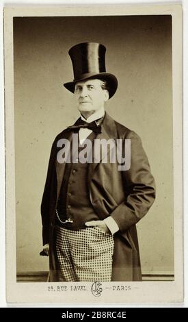 Ritratto di Pierre Lafont Darling, (1797-1873), (attore) Ritratto di Lafont Pierre-Chéri (1797-1873), acteur. Photographie de L. Cremière & Cie carte de visite. Tirage sur papier albuminé. 1860-1890. Parigi, musée Carnavalet. Foto Stock