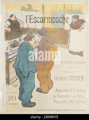 La SCHERMAGLIA; GIORNALE ILLUSTRATO SETTIMANALE Henri-Gabriel Ibels (1867-1936). 'L'Escarmouche ; journal illustré hebdomadaire'. Parigi, musée Carnavalet. Foto Stock