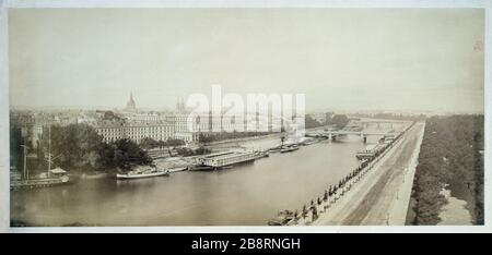 VINCENT DE MARTENS - PARIGI - Quai d'Orsay Vincent Fréderic de Martens (1806-1885). 'Panorama du quai d'Orsay'. Fotografie. Parigi, musée Carnavalet. Foto Stock