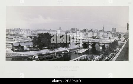 FREDERIC VINCENT DE MARTENS - NUOVO PONTE 'le Pont Neuf, vue pry du quai de la Monnaie, vers 1860'. Photographie de Vincent Frédéric de Martens (1806-1885). Parigi, musée Carnavalet. Foto Stock