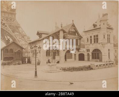 Esposizione universale del 1889. - Renaissance Hotel (XVI secolo). Esposizione universale del 1889. - Renaissance (XVI secolo), Champs de Mars, 7 ° arrondissement, Parigi. Esposizione Universelle de 1889. Hôtel Renaissance (XVI siècle), Champs-de-Mars. Parigi (VIIème arr.). Photographie de Neurdein Frères. Albuminé di papier. 1889. Parigi, musée Carnavalet. Foto Stock