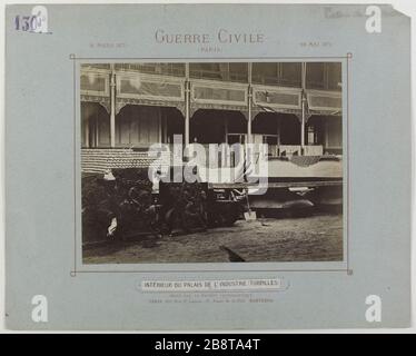 Guerra civile / interno del Palazzo dell'industria (siluri) / 18 marzo 1871 / 28 maggio 1871. Interno del Palazzo dell'industria dopo il comune, Champs Elysées, 8 ° arrondissement, Parigi. Intérieur du palais de l'Industrie après la commune, avenue des Champs-Elysées. Parigi (VIIIème arr.). Anonima fotographie. Tirage sur papier albuminé. 1871. Parigi, musée Carnavalet. Foto Stock