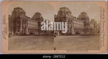Palazzo del Louvre, Parigi, Francia. Palazzo del Louvre, 1 ° arrondissement, Parigi. Palazzo del Louvre, Parigi, Francia. Palais du Louvre, Parigi (Ier arr.). Anonima fotographie. Tirage sur papier albuminé. Parigi, musée Carnavalet. Foto Stock