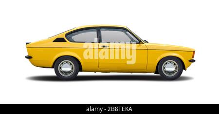 Classica vettura coupé sportiva tedesca isolata su bianco Foto Stock