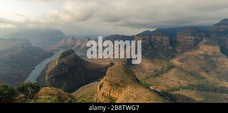 3 Rondavels punto di vista elevato sulla strada panoramica Mpumalnga Sud Africa Foto Stock