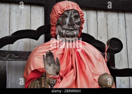 Binzuru, Pindola Bharaddaja, Buddha di guarigione del Tempio Todaiji, Todai-ji, Nara, Giappone Foto Stock