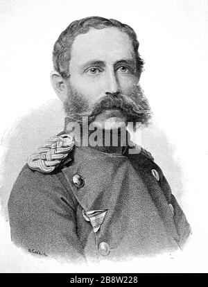 Alberto di Sassonia, 23 aprile 1828 - 19 giugno 1902, nome completo Friedrich August Albert Anton Ferdinand Joseph Karl Maria Baptist Nepomuk Wilhelm Xaver Georg Fidelis di Sassonia, dalla casa degli Albertine Wettins era re di Sassonia dal 1873 fino alla sua morte / Albert von Sachsen, 23. Aprile 1828 - 19. Juni 1902, vollständiger Nome Friedrich August Albert Anton Ferdinand Joseph Karl Maria Baptist Nepomuk Wilhelm Xaver Georg Fidelis von Sachsen, aus dem Haus der albertinischen Wettiner war von 1873 bis zu seinem Tode König von Sachsen, Historisch, riproduzione digitale migliorata di un originale da Foto Stock