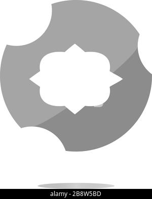 Pulsante icona web abstract cloud . Cartello piatto isolato su sfondo bianco Foto Stock