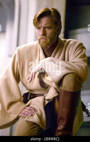 STAR WARS EPISODIO III - VENDETTA DEL FILM DI Lucasfilm DEL 2005/20th Century Fox con Ewan McGregor come OBI-WAN Kenobi Foto Stock