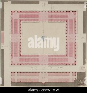 Mappa mercato di Saint-Germain, 1 giugno 1814 Foto Stock