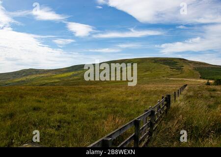 Vista dal pass Road tra Inghilterra e Scottland vicino a Jedburgh in Gran Bretagna Regno Unito Foto Stock