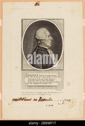 Sig.Bailly Presidente dell'Assemblea Nazionale / nominato Sindaco della città dai cittadini della città 14 luglio 1789. Foto Stock