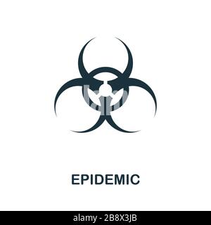 Icona epidemica. Semplice illustrazione dalla collezione di coronavirus. Icona epidemica creativa per il web design, modelli, infografiche e altro ancora Foto Stock