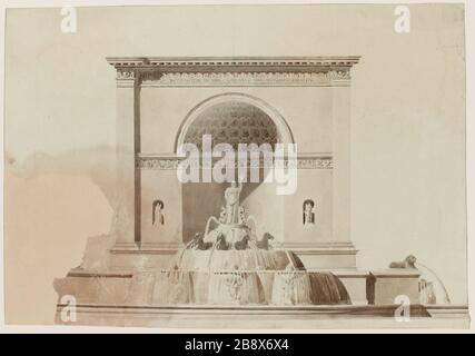 Progetto per la fontana Napoleone fontana isolata 1: Elevazione. Foto Stock