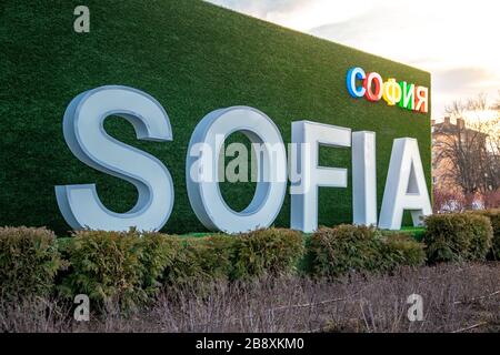 Sofie - 2 marzo 2020: Segno sofia Foto Stock
