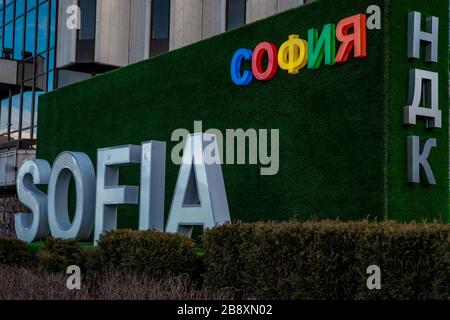 Sofie - 2 marzo 2020: Segno sofia Foto Stock