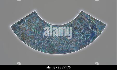 Pendente a forma di arco (huang), periodo occidentale Zhou, c. 10th secolo a.C., Cina, Giada, Diam. 4 5/8 in., diam. Di carne 1 3/8 in., 1/8 in. Spessore, Reimagined by Gibon, disegno di calore allegro di luminosità e raggi di luce radianza. Arte classica reinventata con un tocco moderno. La fotografia ispirata al futurismo, che abbraccia l'energia dinamica della tecnologia moderna, del movimento, della velocità e rivoluziona la cultura. Foto Stock
