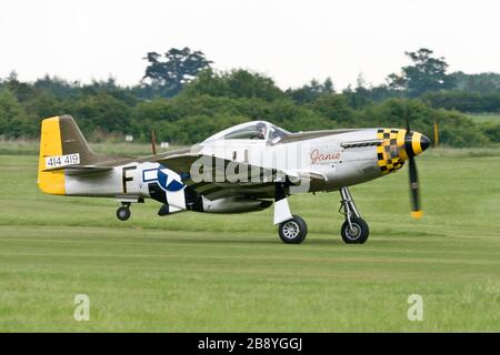 A NORTH AMERICAN P-51D MUSTANG a Old Warden, Bedfordshire nel 2009 Foto Stock