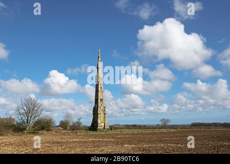 Sir Tatton Sykes Memorial Tower a Garton Hill, East Yorkshire, Inghilterra Regno Unito Foto Stock