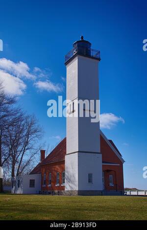 Faro di Presque Isle. Erie, Pennsylvania Foto Stock