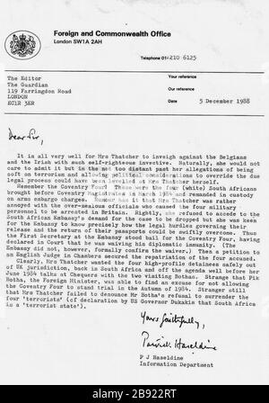 Il 5 dicembre 1988, utilizzando il notpaper FCO-Headed, ho ...