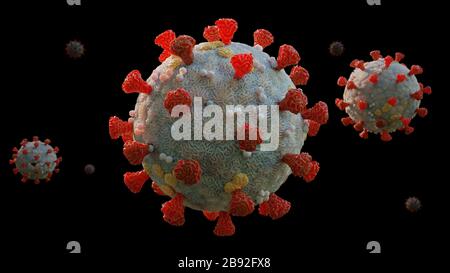 Coronavirus pandemico, focolaio del virus Covid-19 Foto Stock