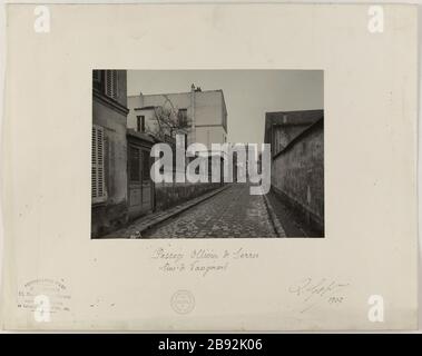 Passaggio Ollivier di Serres / Rue de Vaugirard. Olivier de Serres Street, 15 ° arrondissement, Parigi passaggio Ollivier de Serres, rue de Vaugirard, Parigi (XVème arr.). Photographie d'E. Gossin (18..-19..). Tigre au gélatino-bromure d'argent. 1907. Parigi, musée Carnavalet. Foto Stock