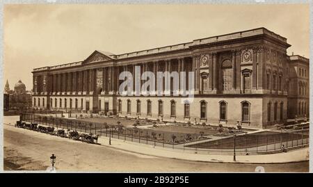 Colonnato del Palazzo del Louvre, 1 ° arrondissement, Parigi Colonnade du palais du Louvre. Parigi (Ier arr.). Anonima fotographie. Tirage sur papier albuminé. Parigi, musée Carnavalet. Parigi, musée Carnavalet. Foto Stock