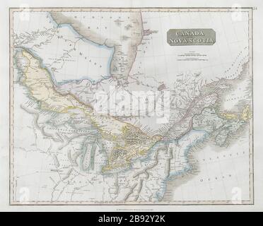 "Canada e Nuova Scozia". Nord America britannica. Grandi Laghi. THOMSON 1830 mappa Foto Stock