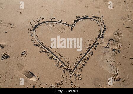 Immagine del laico del cuore di San Valentino Foto Stock