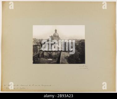 Il Convento desCarmes della Rue Vaugirard. / facciata della Chiesa. Facciata del convento carmelitano, rue de Vaugirard façade circondario, Parigi église de l'  du couvent des Carmes, rue de Vaugirard. Parigi (VIème arr.). Fotografie di Jean Barry (18.-19.). Avril 1909. Parigi, musée Carnavalet. Parigi, musée Carnavalet. Foto Stock