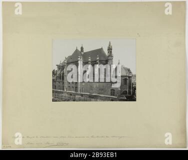 Il lato del tempio oratorio tiro di una casa in costruzione Via Marengo / Marzo 1911. Vista laterale del Tempio dell'Oratorio, 1 ° arrondissement, Parigi. Godefroy, Henri Emile Cimarosa. Le côté du Temple de l'Oratoire, vue pry d'une maison en construction rue Marengo / Mars 1911. "Vue de côté du Temple de l'Oratoire, 1° arrondissement, Parigi". Tirage sur la Chapelle. En 1911-03-1911-03. Parigi, musée Carnavalet. Foto Stock