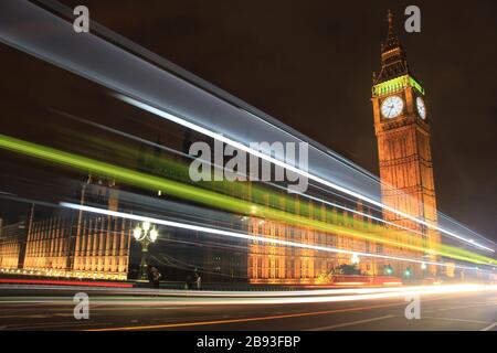 Bigben di notte Foto Stock