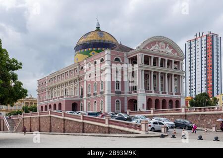 Amazzonas teatro nella città di Manaus nel nord del Brasile Foto Stock