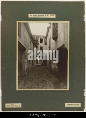 Case più antiche del XIX secolo / situato nel dipartimento della Senna, al di fuori delle fortificazioni / foche / Impasse che termina vicino allo spazio / quattro marzo 7, 1907 Les maisons antérieures au XIXème siècle, situées dans le département de la Seine, en dehors des fortifications : Impasse aboutissant près de la Place du Four, Sceaux. "Les maisons antérieures au XIXème siècle / Situées dans le département de la Seine, en dehors des fortifications / Sceaux / Impasse aboutissant près la / Place du Four 7 Mars 1907". 1907-03-07. Photographie de Séeberger Frères. 1907-03-07. Parigi, musée Carnavalet. Foto Stock