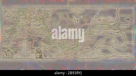 Il corso del fiume Wolga, precedentemente noto come Rha 2, Mappa del corso del Volga da Balachna alla foce del Mar Caspio del 18 ° secolo, firmato: Selon la relation D'OLEARIUS., UN LEIDE, Chez PIERRE VAN DER AA, Merchand libraire, Fig. 25, dopo p. 396, AA, Pierre vander (Chez), 1727, Adam Olearius: Voyages très-curieux et très-renommez faits en Moscovie, Tartarie et Perse: Dans lequels on trouve une description curieuse & la situation exacte des Pays & etats, par où il a passé [...]. Bd.1. A Amsterdam: chez Michel Charles le Céne, 1727, Reimaged by Gibon, design di caldo allegro gl Foto Stock