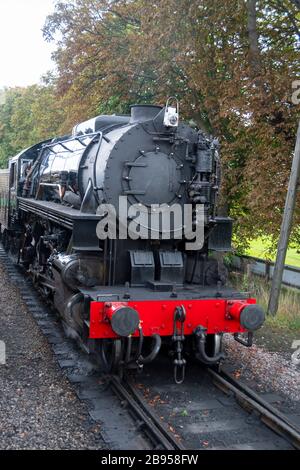 USATC S160 2-8-0, a Paignton sulla ferrovia a vapore di Dartmouth, Devon, Inghilterra Foto Stock