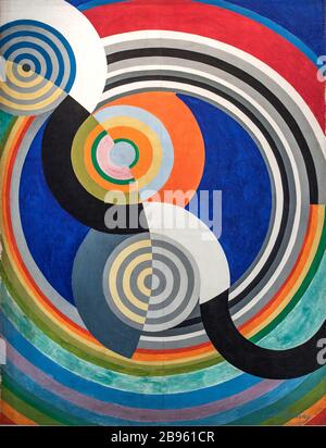 Tamburo No. 2, decorazione per il Salon Tuileries Robert Delaunay (1885-1941). "Rhythme n°2, décoration pour le Salon des Tuileries". Huile sur toile, 1938. Parigi, musée d'Art moderne. Foto Stock