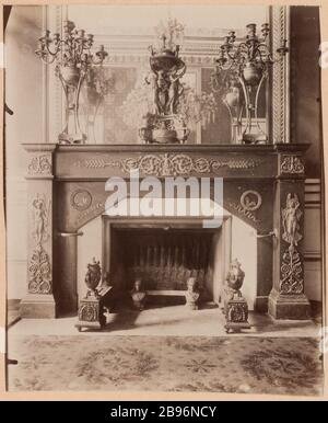 Hotel Rothelin / Argenson hotel / hotel Charolais / Hotel conti [grande], 7 ° arrondissement, Parigi. Atget, Eugène (Jean Eugène Auguste Atget, dit). "Hôtel de Rothelin / hôtel d'Argenson / hôtel de Charolais / hôtel conti [Grand], 7ème circondario, Parigi". Tirage papier albuminé. Parigi, musée Carnavalet. Foto Stock