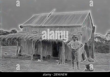 Negativo - Nyarrin, Victoria, di Bill Boyd, 1921, negativo fotografico bianco e nero dal fotografo William (Bill) Boyd.depicting attività agricole, la famiglia e la vita domestica di persone che si stabilirono la frontiera challenging grano del Mallee, principalmente dentro e intorno alle città di Nandaly & Sea Lake., Reinventata da Gibon, design di calda luce allegra di luminosità e raggi di luce radianza. Arte classica reinventata con un tocco moderno. La fotografia ispirata al futurismo, che abbraccia l'energia dinamica della tecnologia moderna, del movimento, della velocità e rivoluziona la cultura. Foto Stock