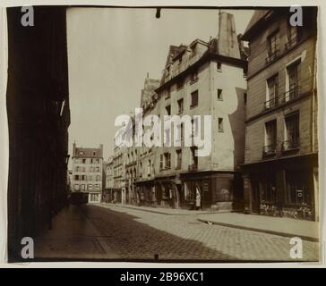 VALLETTA STREET (STRADA ALL'ANGOLO CON LAPLACE), 5 ° DISTRETTO, PARIGI Rue Valette (moneta rue Laplace). Parigi (Vème arr.), 1923. Photographie d'Eugène Atget (1857-1927). Parigi, musée Carnavalet. Foto Stock