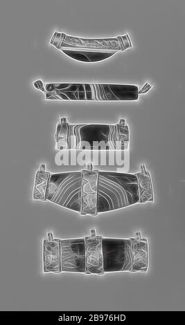 Pendente, Unknown, Iran (?), 2nd - 1st secolo a.C., Agate, pietra scura, cristallo di roccia e oro, Reimagined by Gibon, disegno di calore allegro di luminosità e raggi di luce radianza. Arte classica reinventata con un tocco moderno. La fotografia ispirata al futurismo, che abbraccia l'energia dinamica della tecnologia moderna, del movimento, della velocità e rivoluziona la cultura. Foto Stock