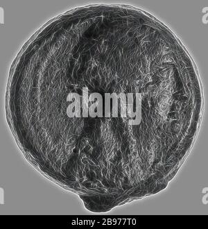 Coin, Unknown, Egypt, 1st secolo a.C., Bronze, 0.0151 kg (0.0333 lb.), Reimagined by Gibon, disegno di calore allegro di luminosità e raggi di luce radianza. Arte classica reinventata con un tocco moderno. La fotografia ispirata al futurismo, che abbraccia l'energia dinamica della tecnologia moderna, del movimento, della velocità e rivoluziona la cultura. Foto Stock