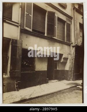 VECCHIA CASA, 29 RUE Échaudé-SAINT-GERMAIN (ATTUALE STRADA DI scalded), 6 ° DISTRETTO, PARIS Vieille maison, 29 rue l'Echaudé-Saint-Germain (actuelle rue de l'Echaudé), Parigi (VIème arr.), 1910. Photographie d'Eugène Atget (1857-1927). Parigi, musée Carnavalet. Foto Stock