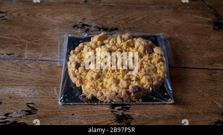 Vista dall'alto della torta sbrisolona tipico dessert tradizionale di Mantova Foto Stock