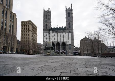 Montreal, Quebec, Canada, 13 marzo 2020. Attrazioni turistiche chiuse a causa della pandemia COVID-19 a Montreal.Credit:Mario Beauregard/Alamy News Foto Stock