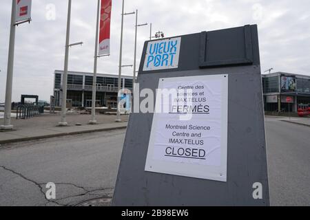 Montreal, Quebec, Canada, 13 marzo 2020. Attrazioni turistiche chiuse a causa della pandemia COVID-19 a Montreal.Credit:Mario Beauregard/Alamy News Foto Stock